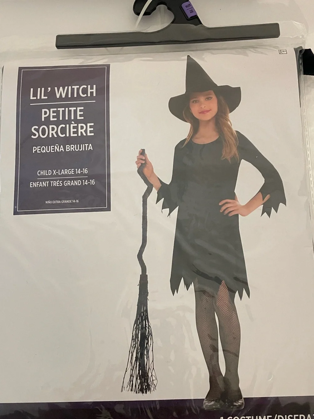Kids Black Witch Costume - Black